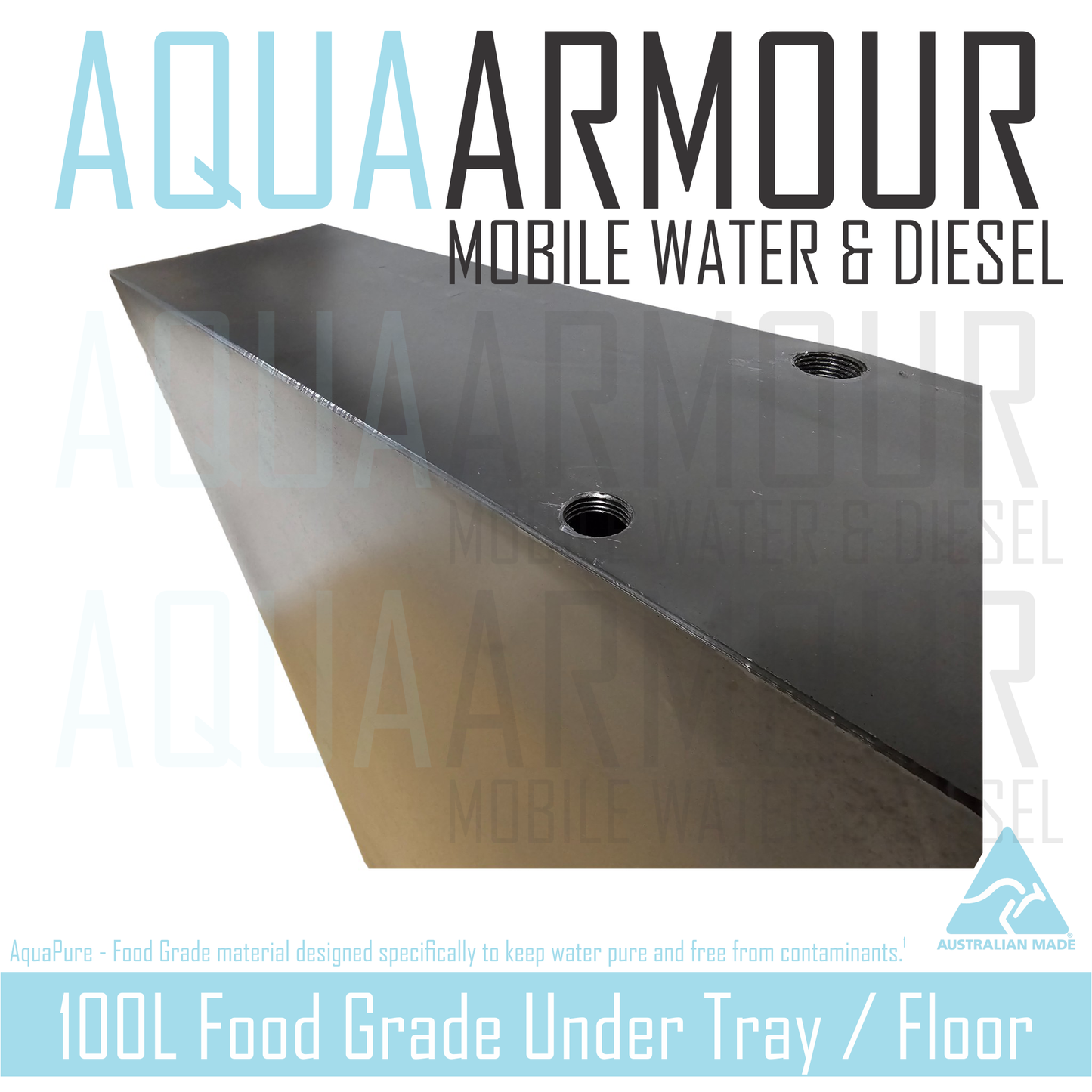 100L Slimline Under Floor / Ute Tray / Trailer / Caravan (95x65x18).