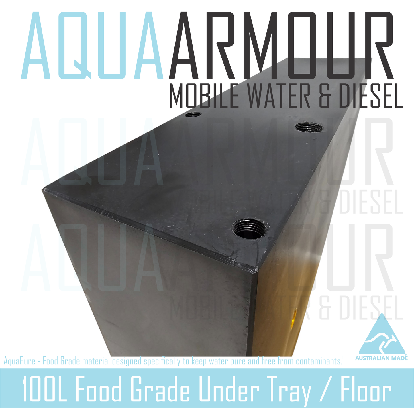 100L Slimline Under Floor / Ute Tray / Trailer / Caravan (95x65x18).