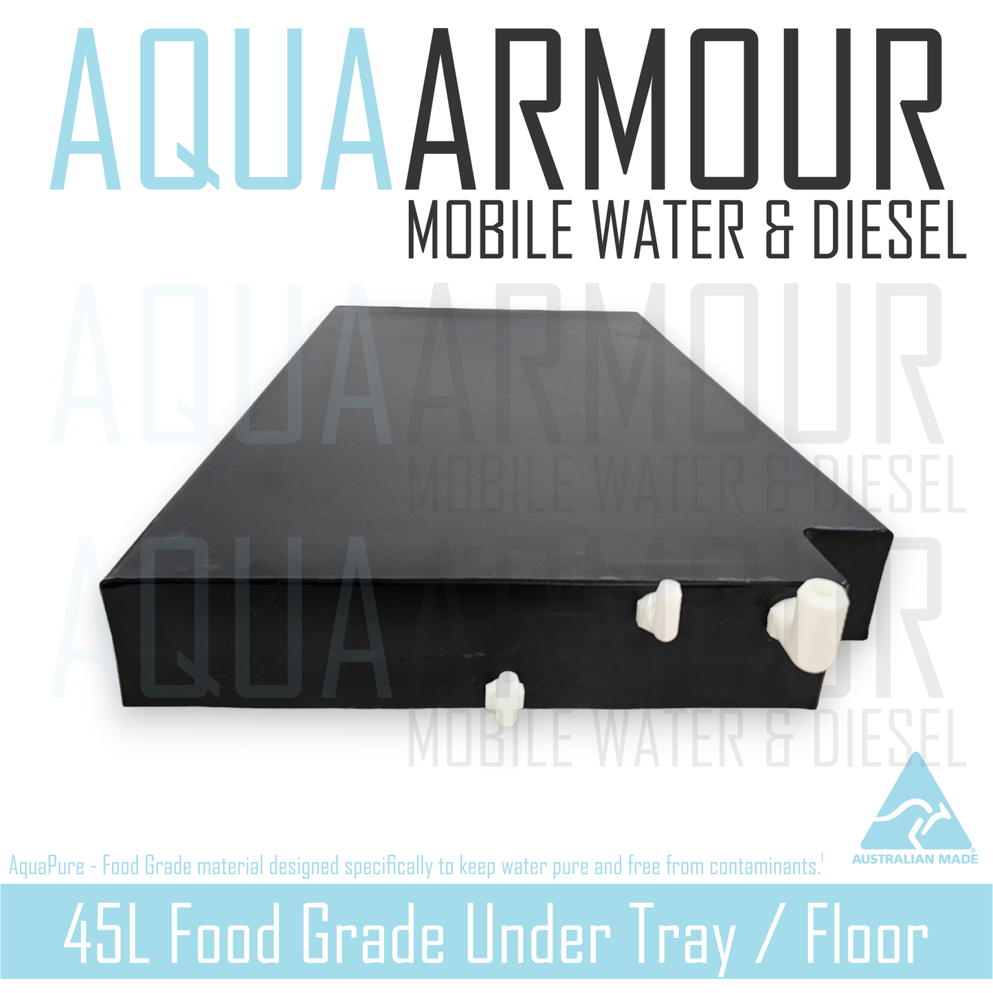 45L Slimline Under Floor / Ute Tray / Trailer / Caravan (91x56x11).