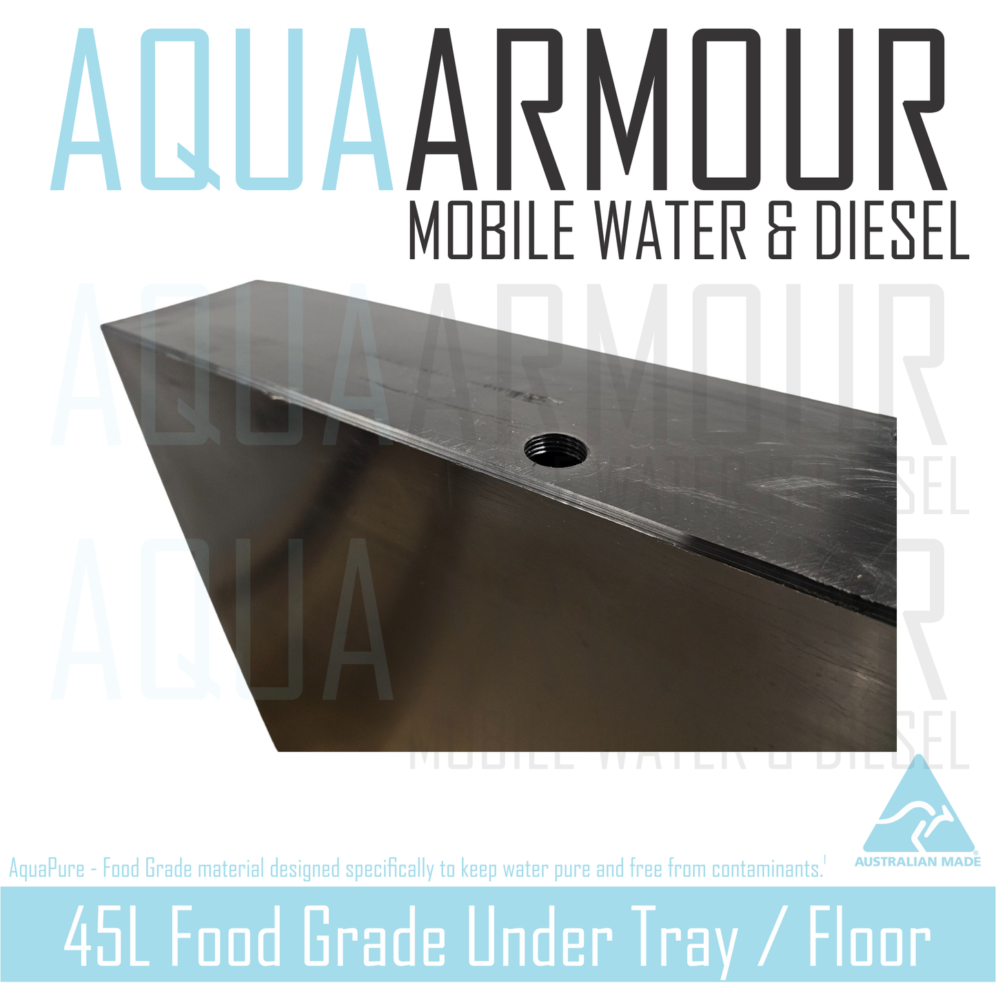 45L Slimline Under Floor / Ute Tray / Trailer / Caravan (91x56x11).