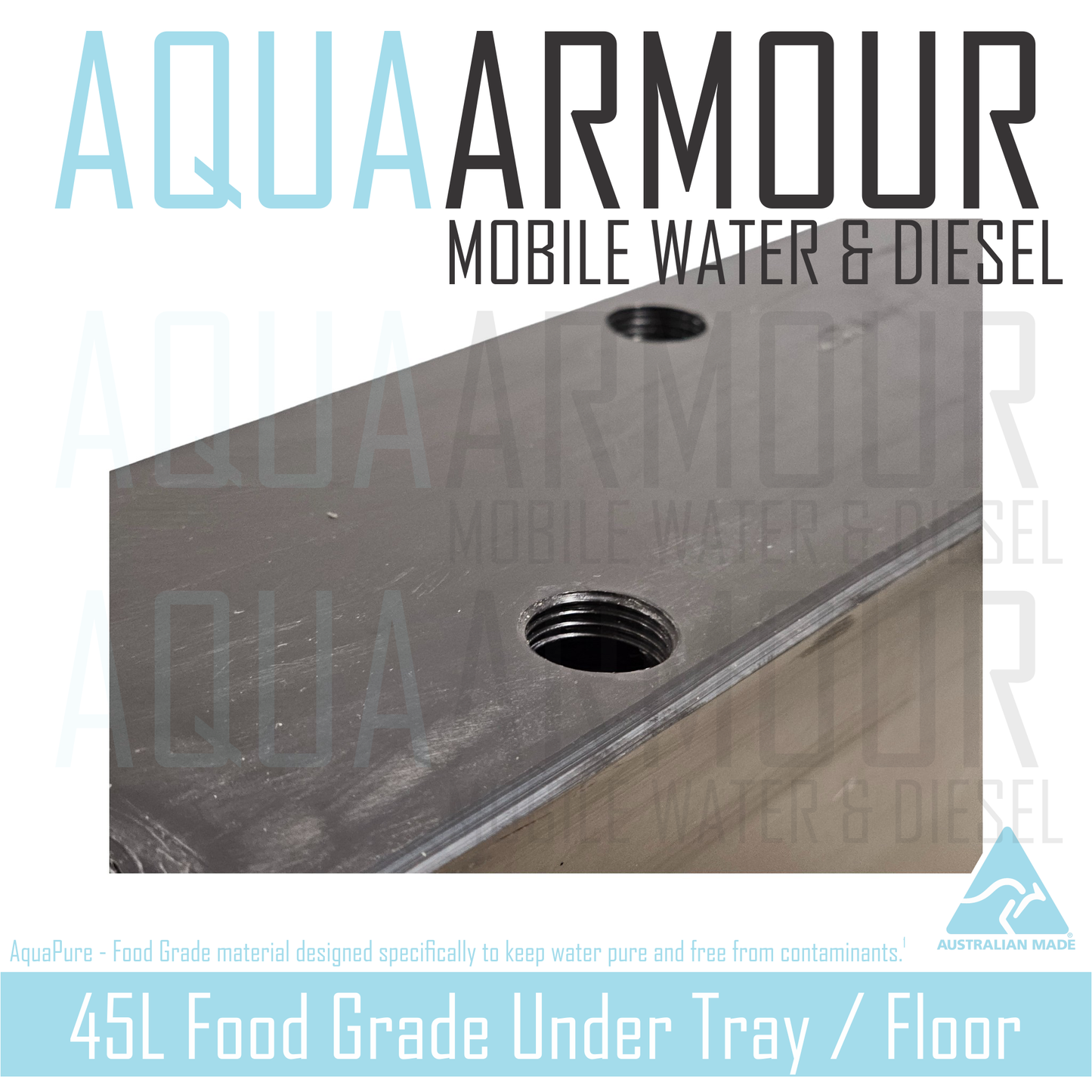 45L Slimline Under Floor / Ute Tray / Trailer / Caravan (91x56x11).