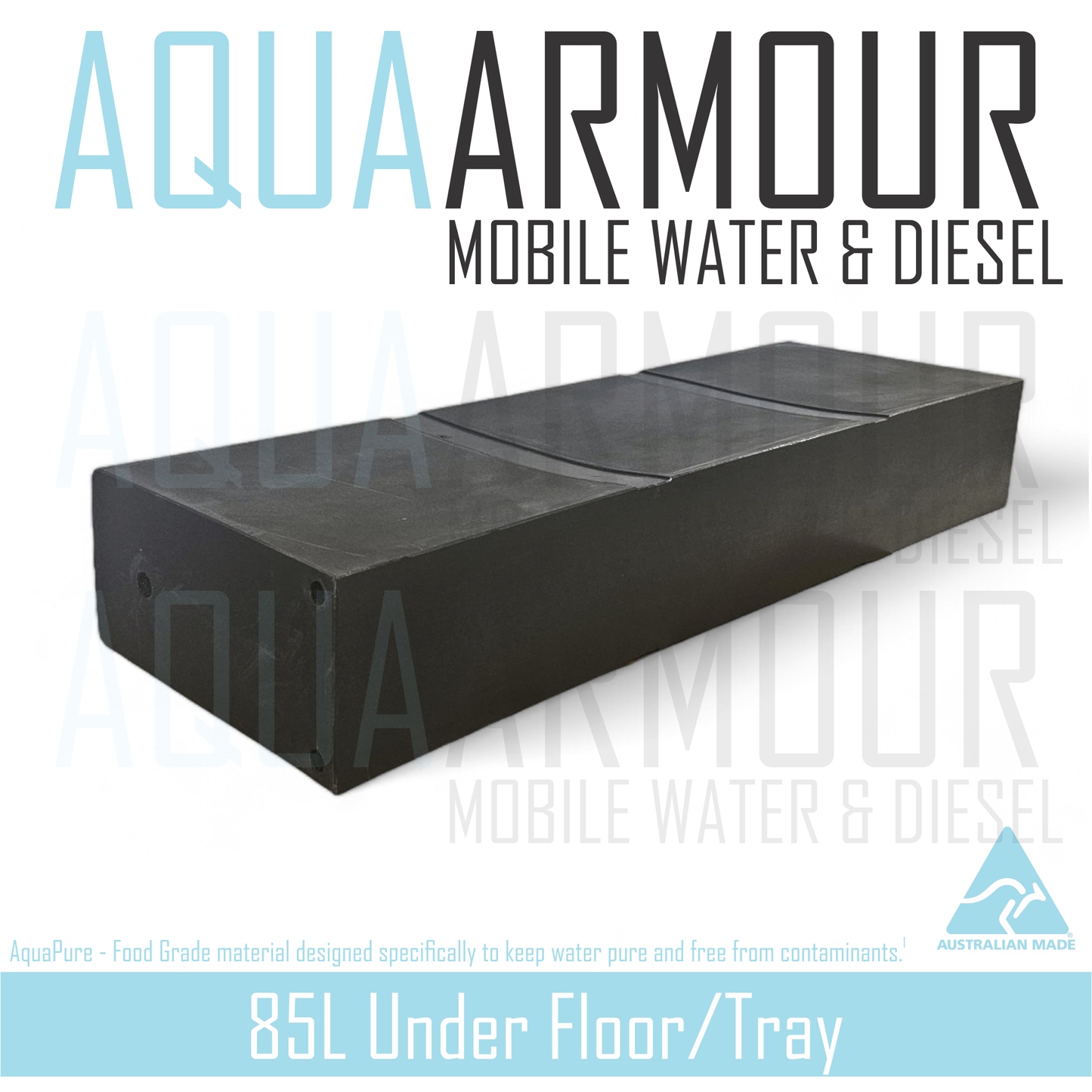 85L Slimline Under Floor / Ute Tray / Trailer / Caravan (120x40x20)