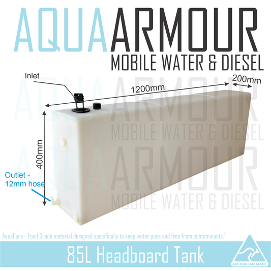 85L Semi-Transparent Headboard Fresh Water Tank (120x40x20)