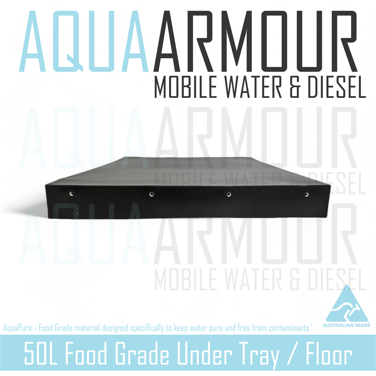 50L Slimline Under Floor / Ute Tray / Trailer / Caravan (80x80x10).