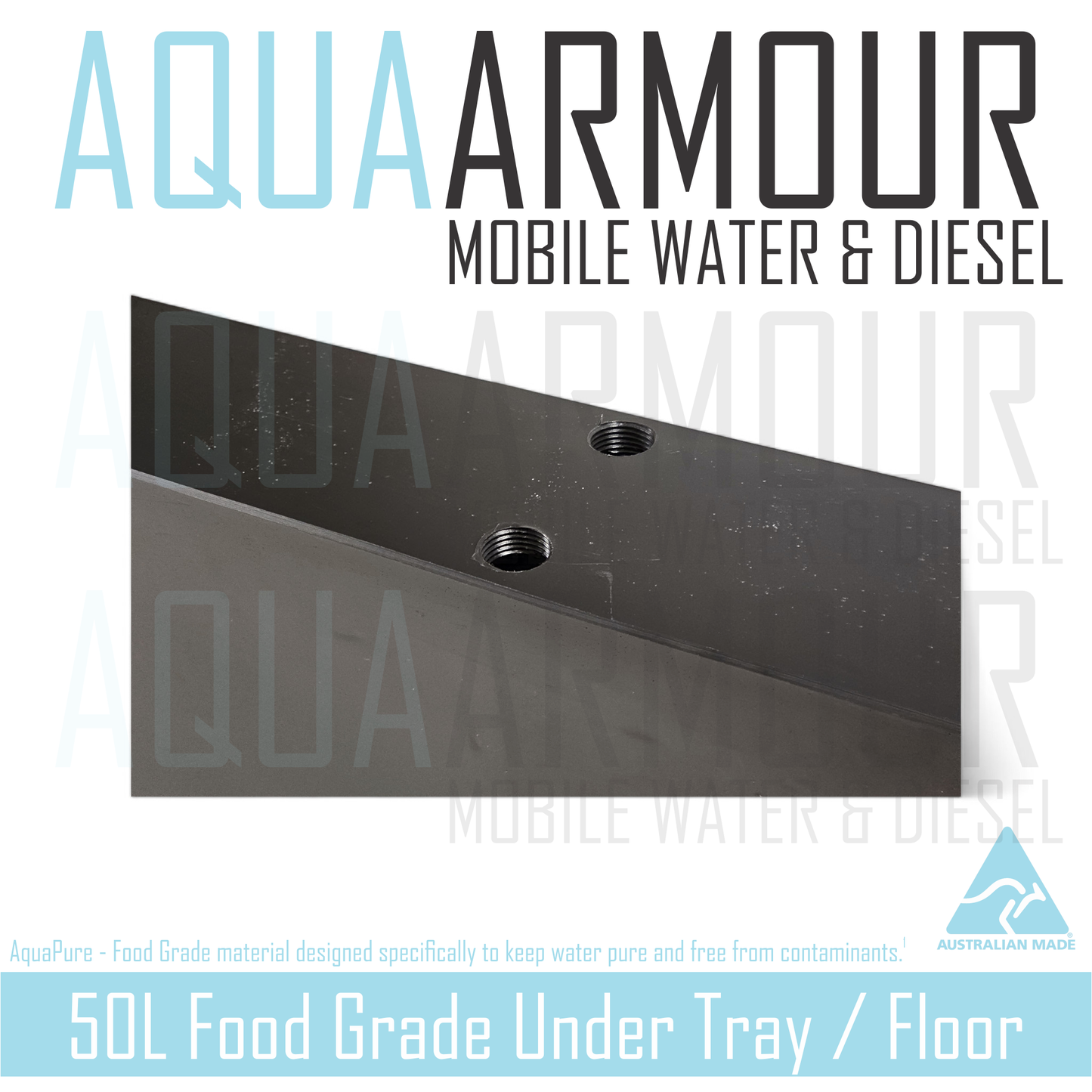 50L Slimline Under Floor / Ute Tray / Trailer / Caravan (80x80x10).