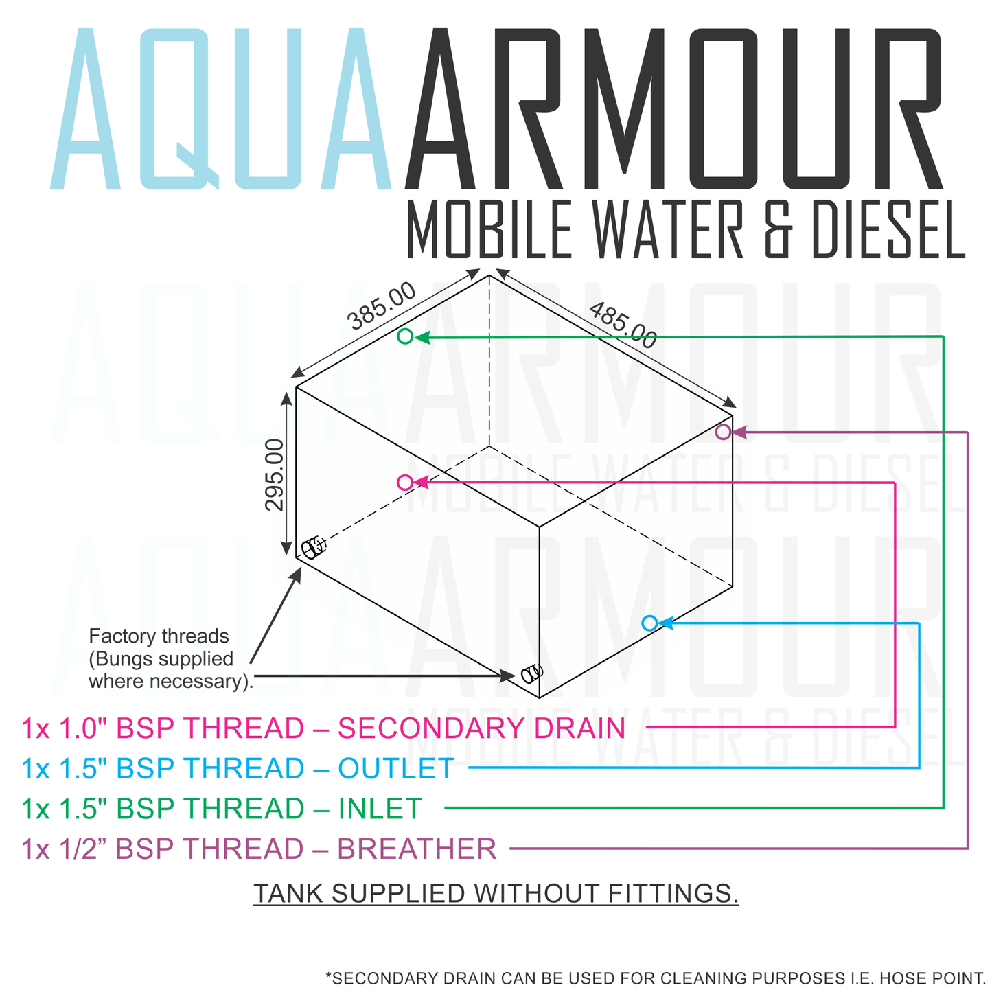 45L Mitsubishi Rosa Grey Water Tank (49X39X30)