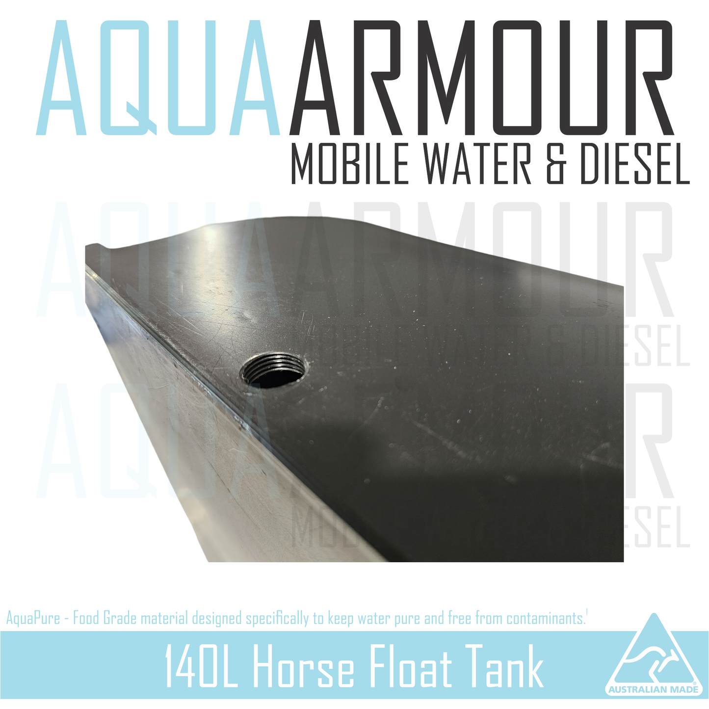 140L Horse Float Water Tank (150x69x18cms).