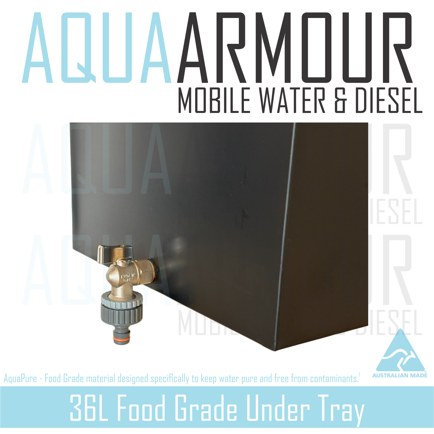 36L Under Tray Hand Wash Water Tank with Soap Bottle