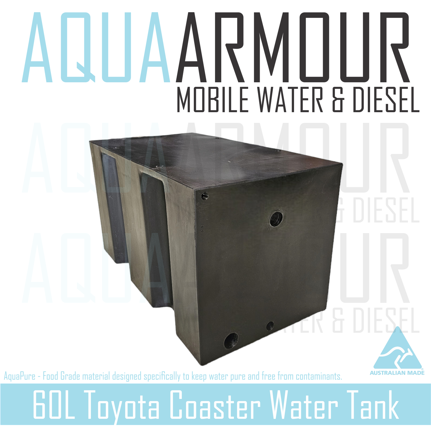3x 60L Toyota Coaster Water Tank - All Fresh (60x33x33).