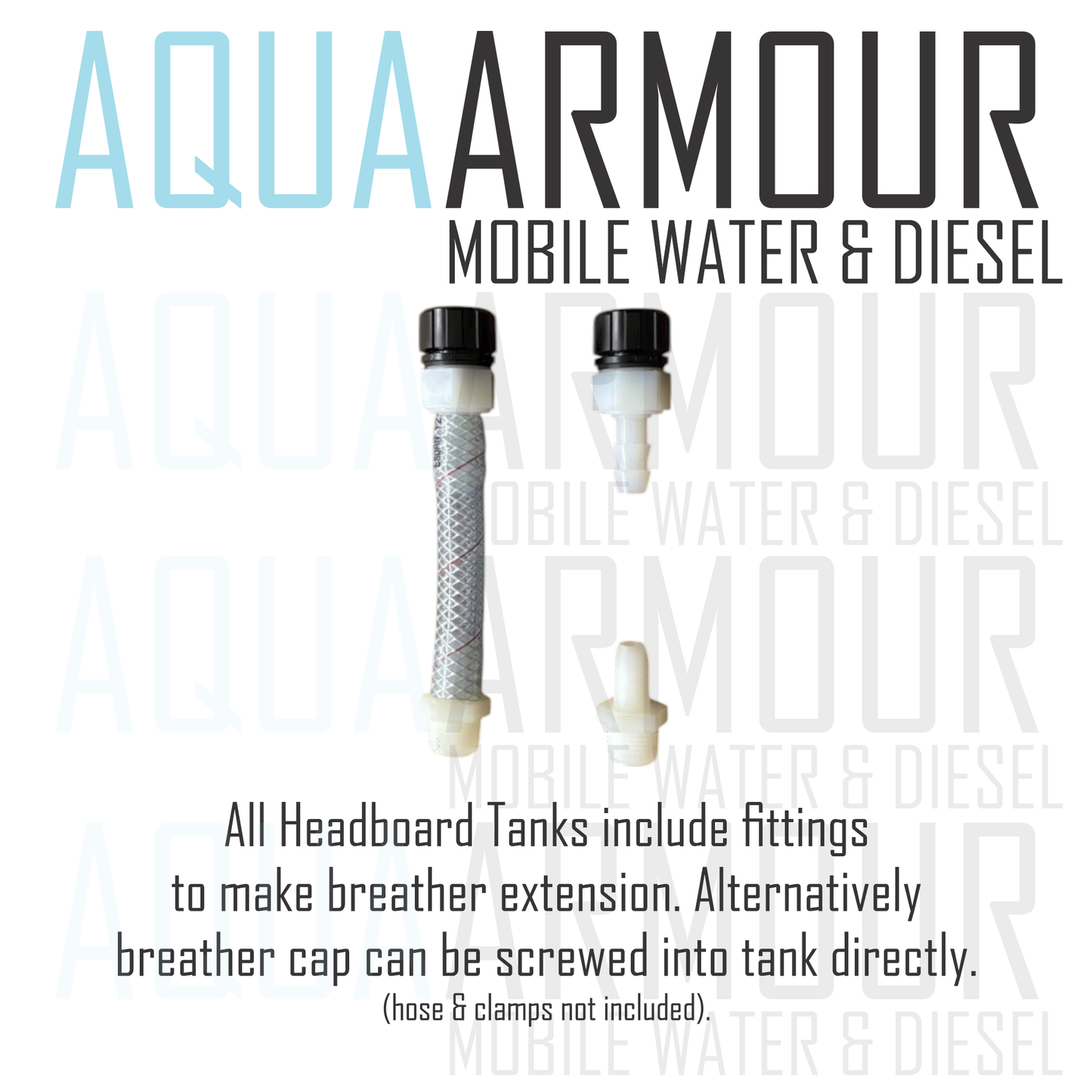 43L Slimline Headboard Fresh Water Tank with Brackets
