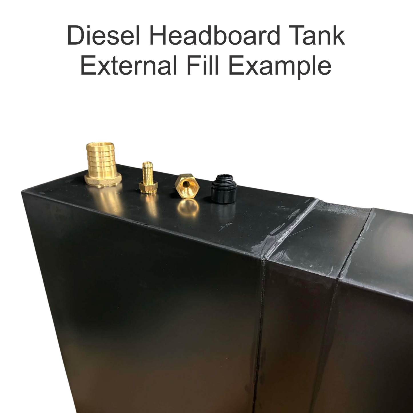 160L Diesel Extra Large Auxiliary Fuel Headboard Tank with Heavy Duty Mounting Brackets