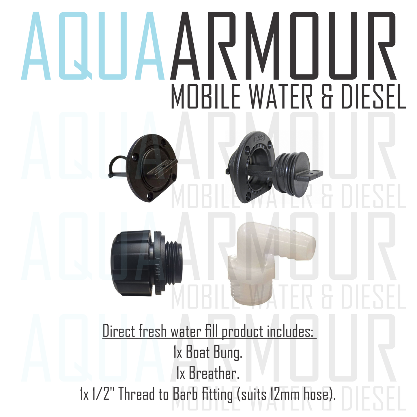 110L Diesel Headboard Tank with Floor to Wall Brackets
