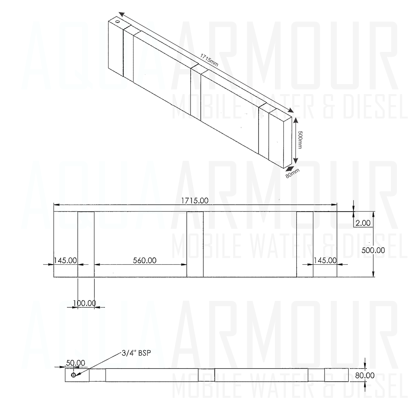54L Diesel Headboard Tank