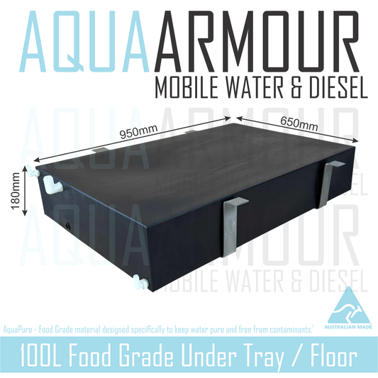 100L Water Tank - With Mounting Brackets