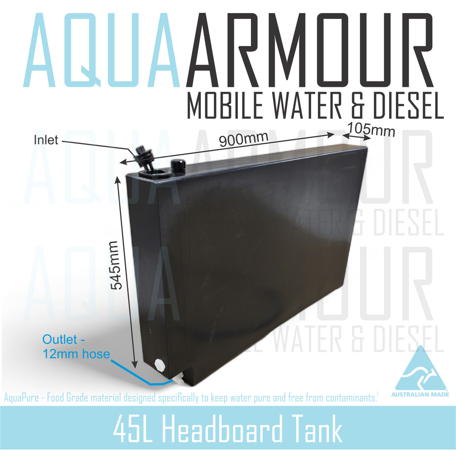 Headboard Water Tanks for Ute Trays, Canopies & 4WD Touring. – Aqua Armour