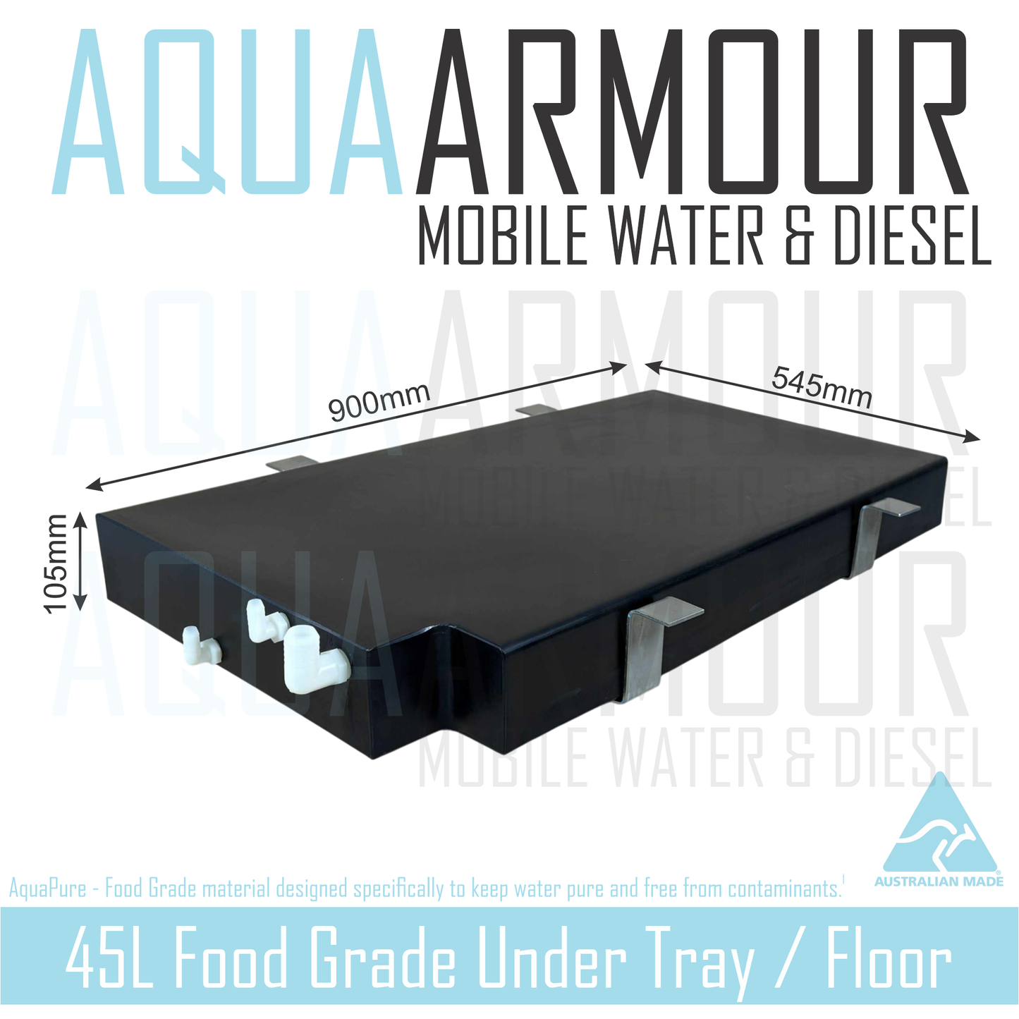 45L Water Tank with Mounting Brackets