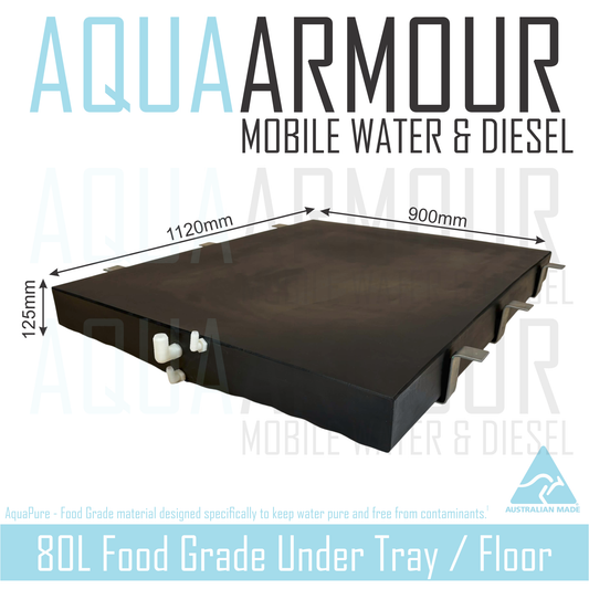 80L Slimline Water Tank - With Mounting Brackets