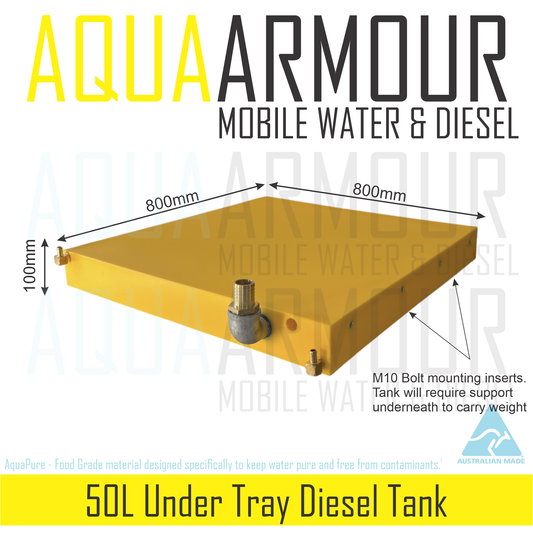 50L Slimline Under Tray Diesel Tank