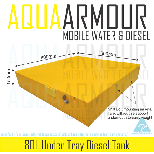 80L Slimline Under Tray Diesel Tank