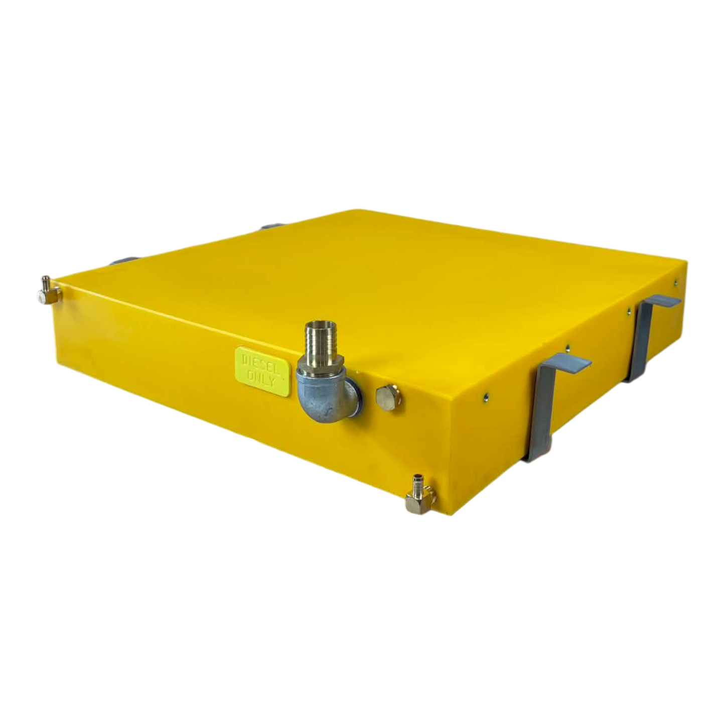 80L Slimline Under Tray Diesel Auxiliary Fuel Tank with Extra Heavy Duty Mounting Brackets.