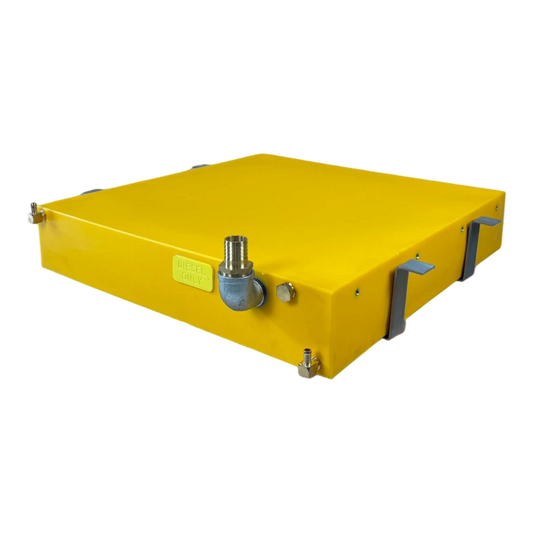 80L Slimline Under Tray Diesel Auxiliary Fuel Tank with Extra Heavy Duty Mounting Brackets.