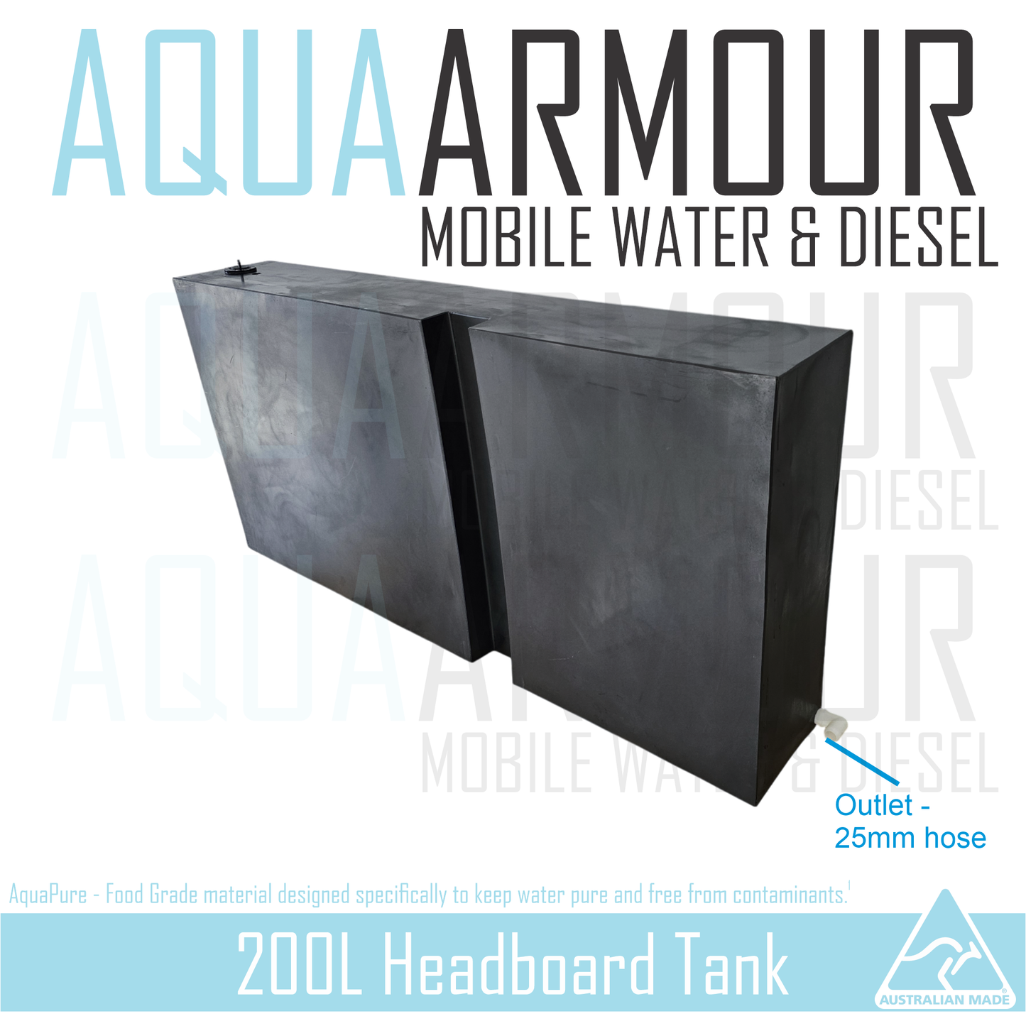 200L Headboard Fresh Water Tank (144x69x24)