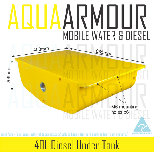 40L Diesel Tank Under Floor / Ute Tray / Trailer / Caravan