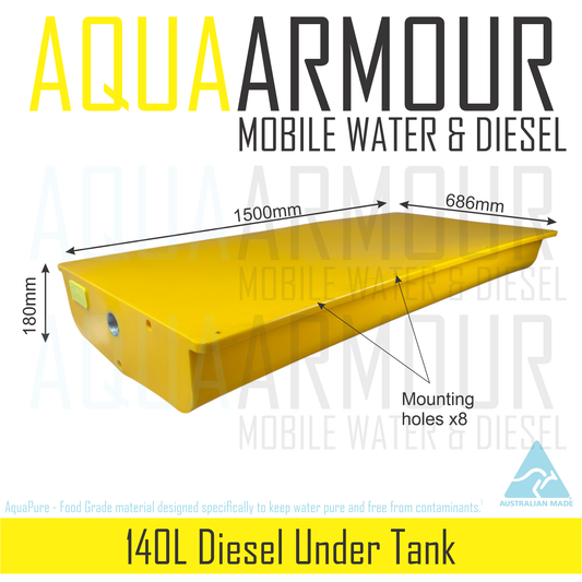140L Diesel Tank Under Floor / Ute Tray / Trailer / Caravan