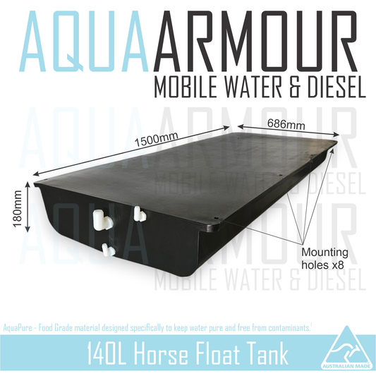 140L Horse Float Water Tank (150x69x18cms).