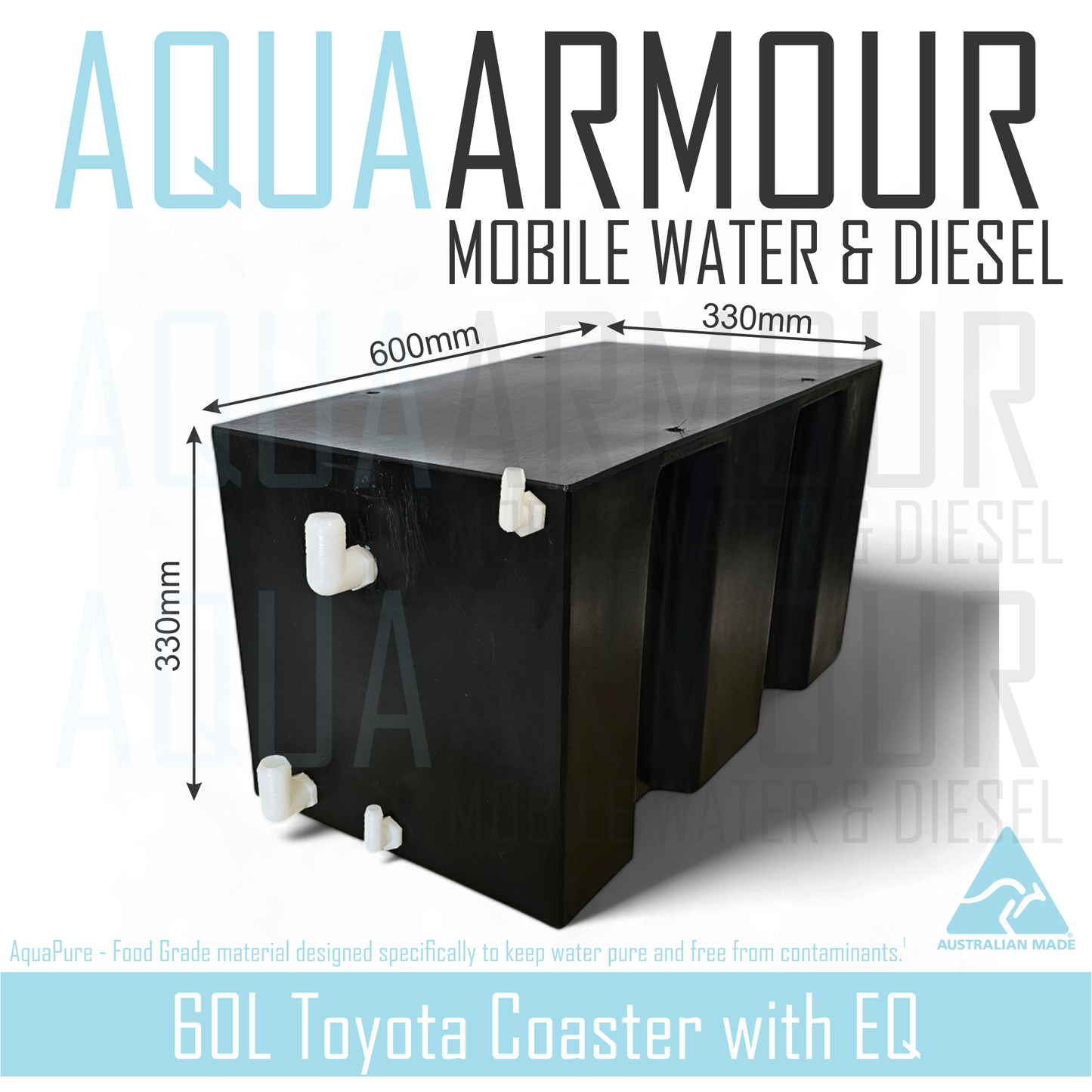 60L Toyota Coaster Tank - With Optional EQ (60x33x33).